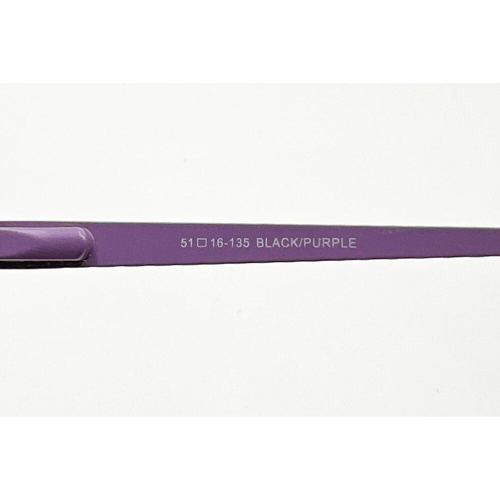 B.U.M. Equipment Eyeglasses Women Black Purple Amazing Oval Frames 51-16-135